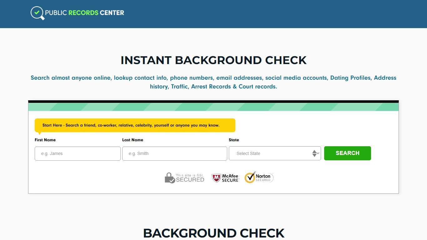 Instant Background Check - Public Records Center